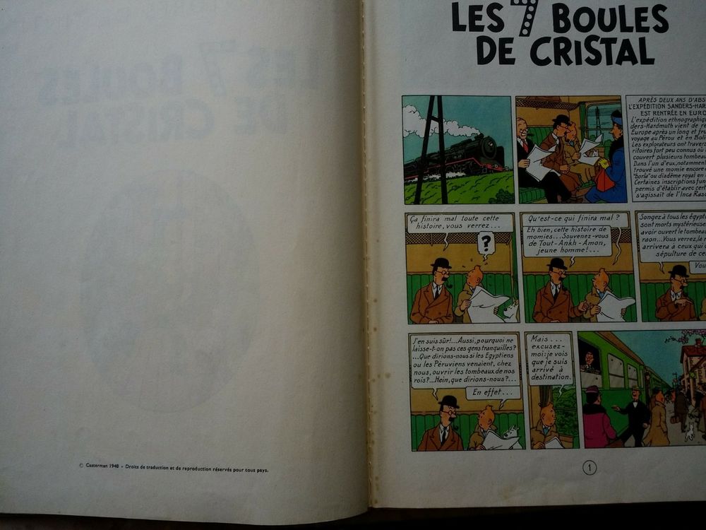 Album ancien TINTIN et les 7 boules de Cristal
Livres et BD