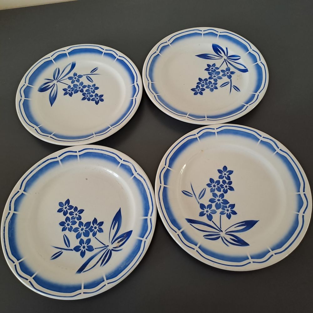 Assiettes Porcelaine Opaque Badonviller num&eacute;rot&eacute;e 29 Cuisine