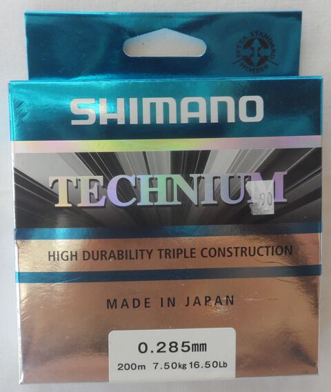 Fil de p�che neuf SHIMANO TEC 20028 0.285mm 7,5kg 200m grey
10 Castries (34)