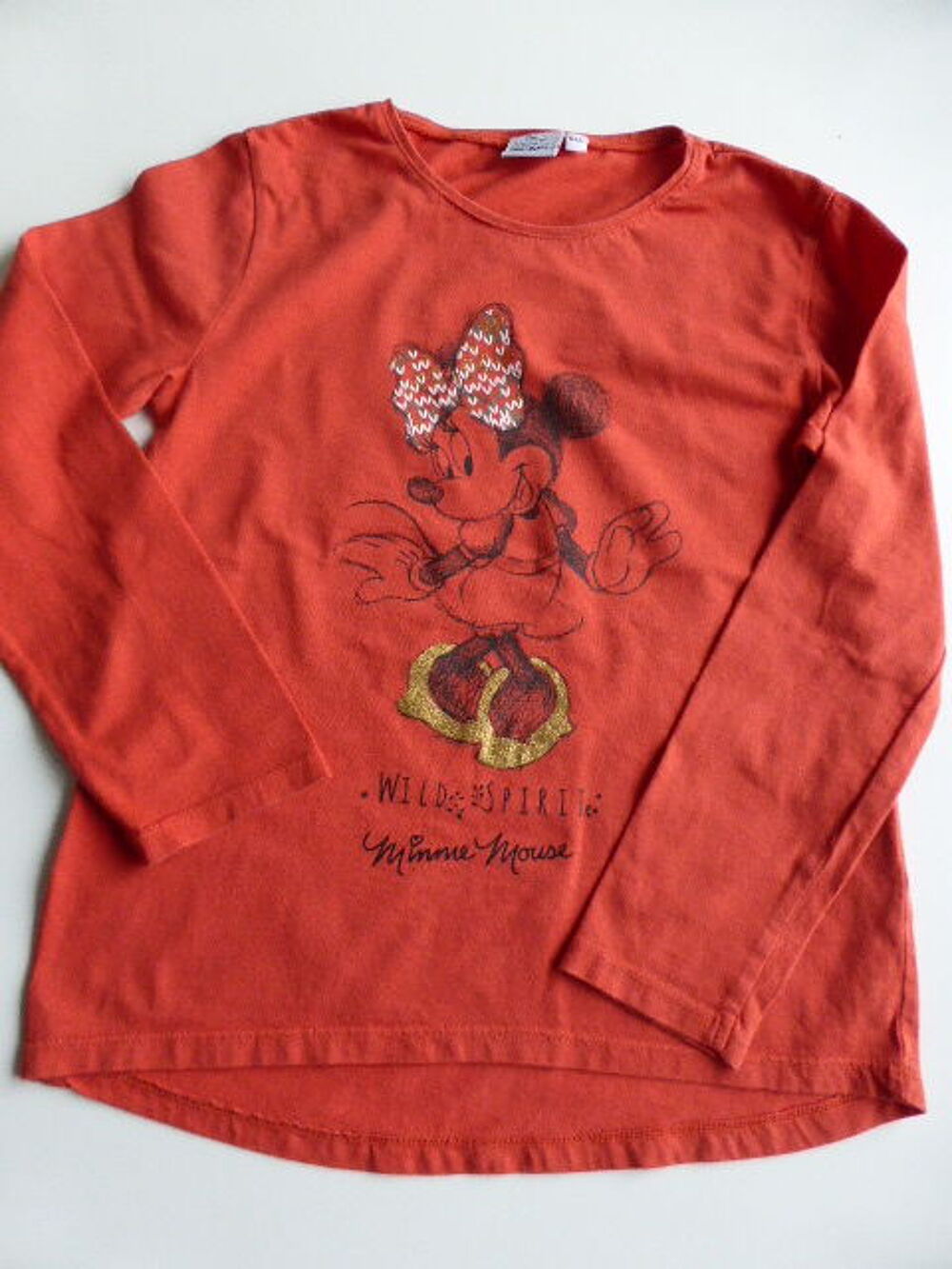 Disney t-shirt Minnie Mouse manches longues orange 8 ans Vtements enfants