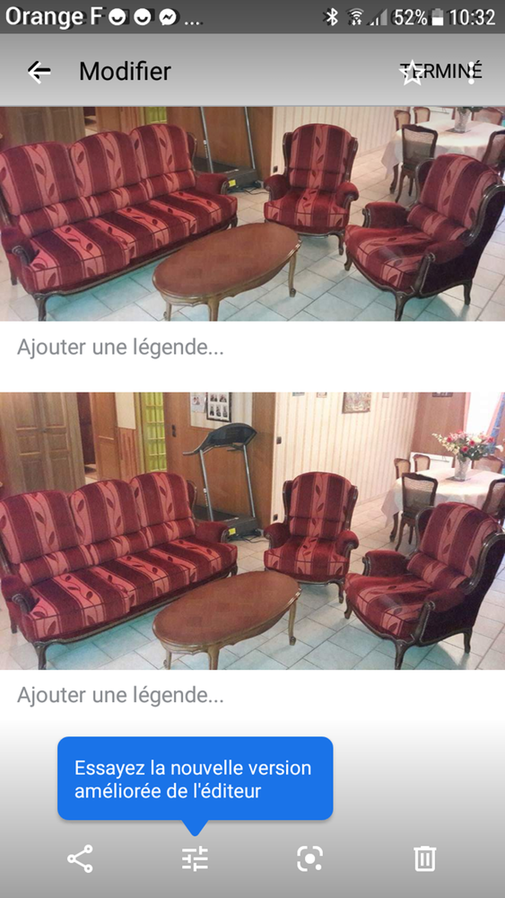 Canap&eacute; et 2 fauteuils style r&eacute;gence couleur rouge Meubles