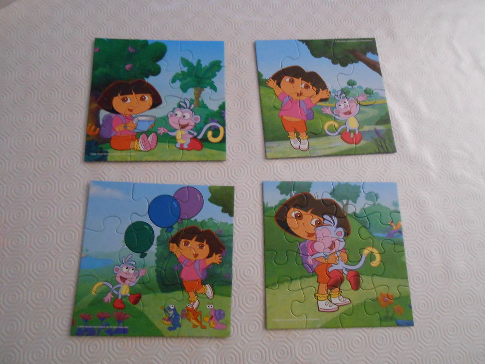 Coffret 4 puzzles enfants Dora d&egrave;s 3 ans Jeux / jouets