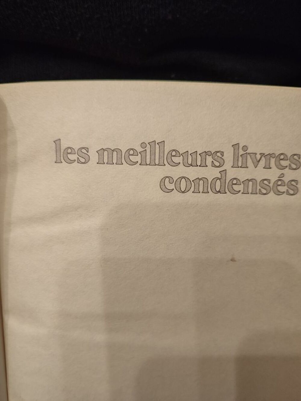 Condenses de livres Livres et BD