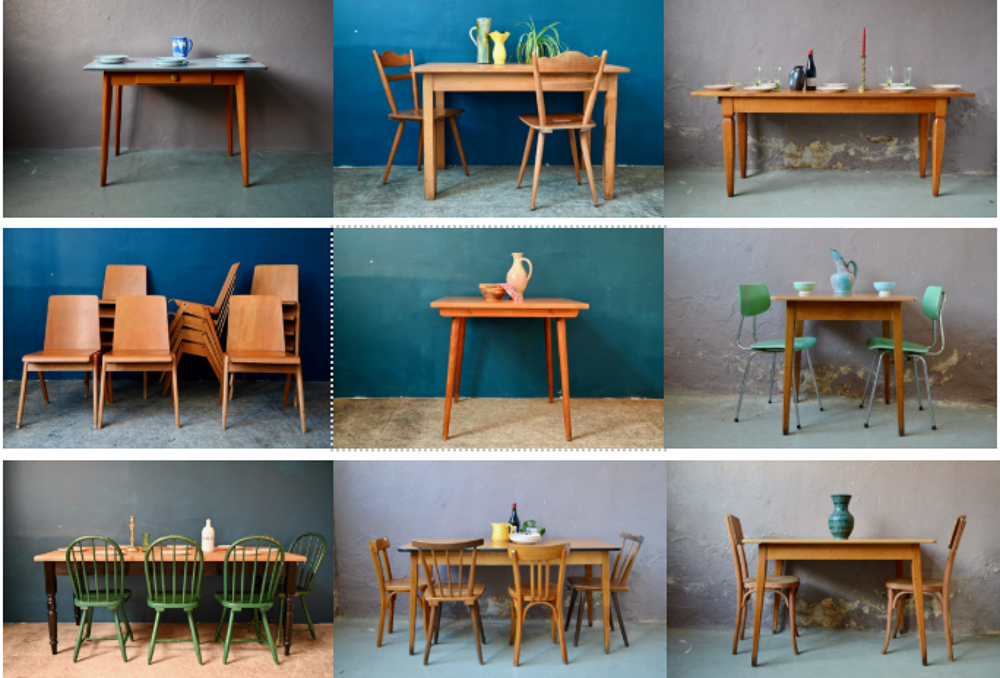 En lot ou &agrave; la pi&egrave;ces table anciennes pour restaurant caf&eacute; Meubles