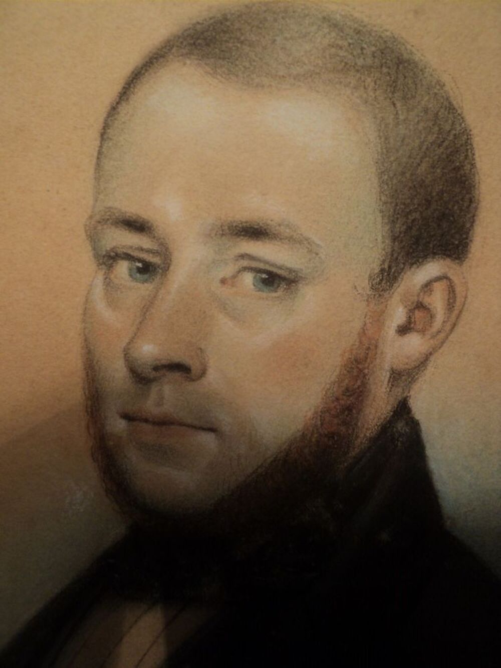 Tableau Dessin Pastel Portrait d'Homme Louis Philippe XIX&egrave;me Décoration