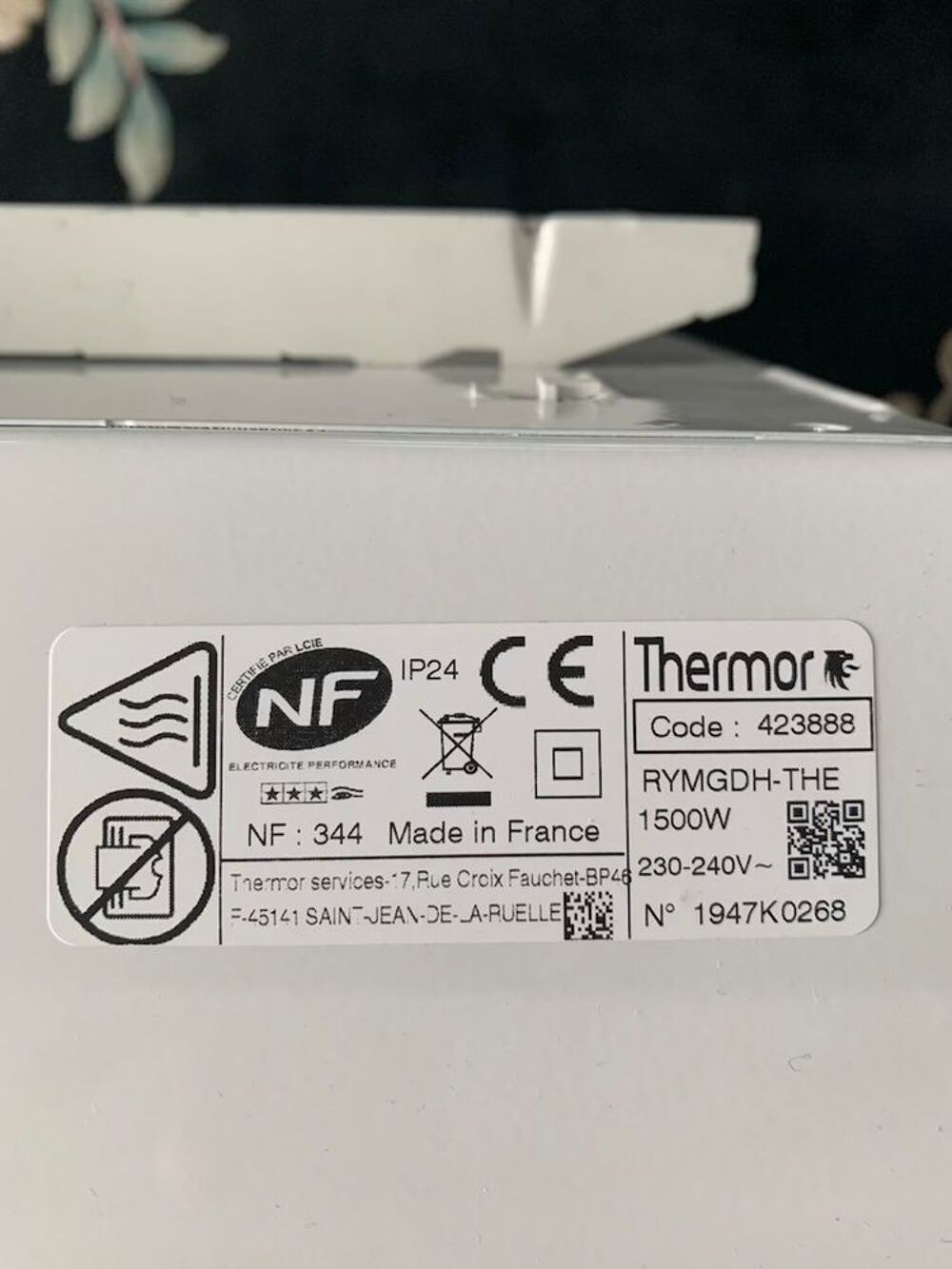 Radiateurs &eacute;lectriques Thermor 1500W Bricolage