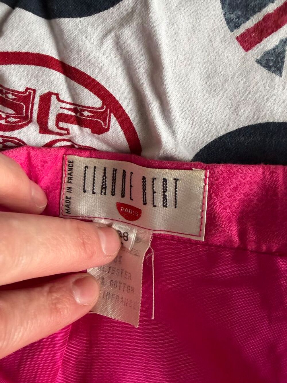 ? Ensemble Vintage Claude Bert Paris ? Jacquard Fuchsia Vêtements