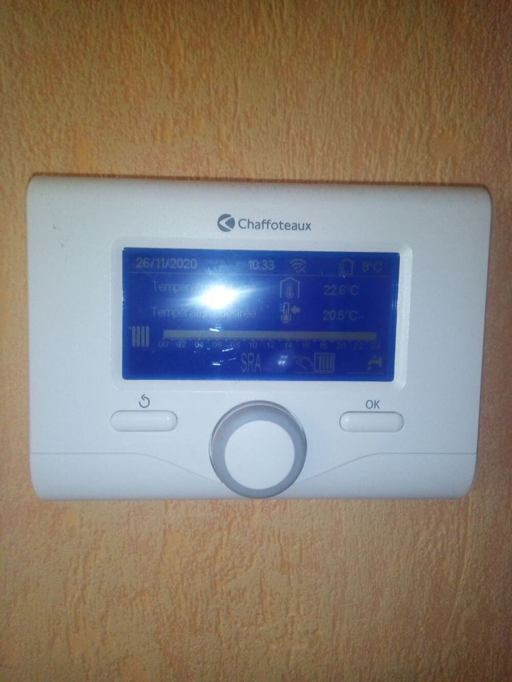 Thermostat d'ambiance filaire + sonde ext&eacute;rieur Bricolage
