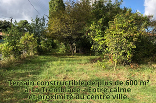 Terrain � vendre 620 m� La tremblade