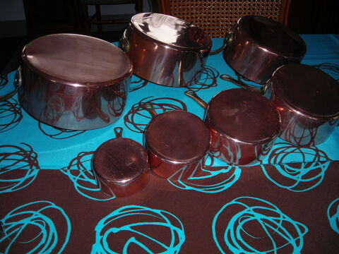 serie de 7 casseroles en cuivre 120 Campagne-lès-Hesdin (62)