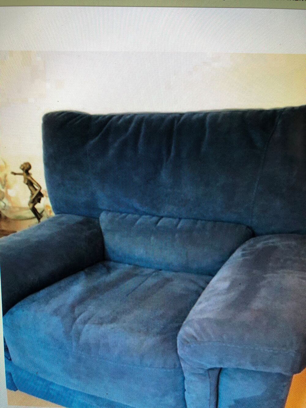 Fauteuil en Alcantara bleu Meubles