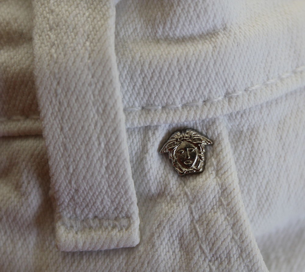 Pantalon jean blanc VERSACE T.33 IT Vêtements