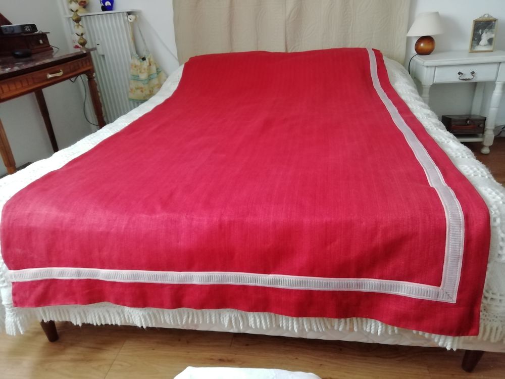 rideau rouge tissus lourd de qualit&eacute; Décoration