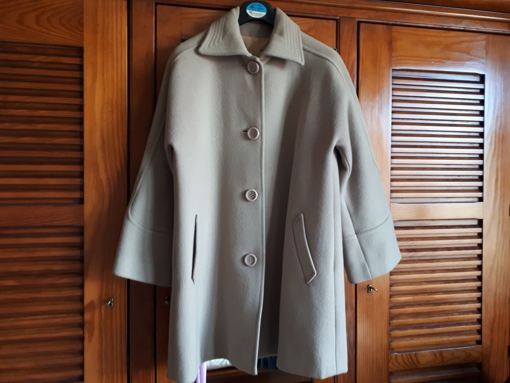 Manteau en laine cr&egrave;me - 40/42 - 25 euros Vêtements