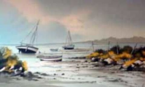 Litho �preuve d'Artiste sign�e au crayon par l'artiste 0 Le Roc-Saint-Andr� (56)