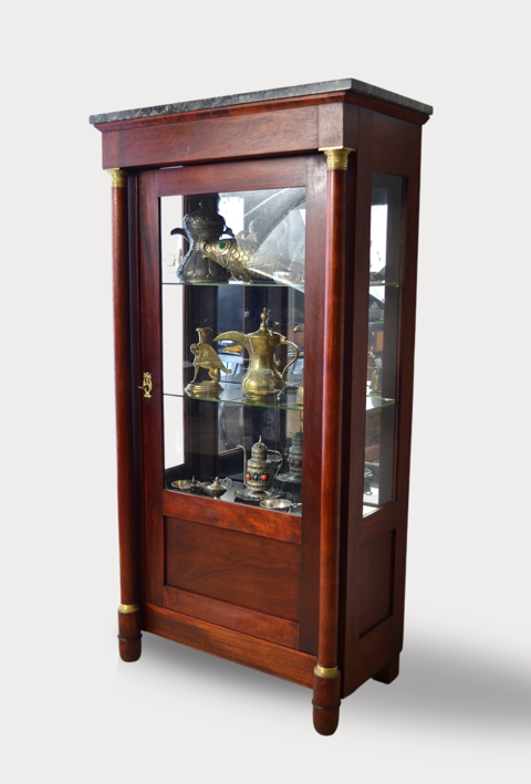 argentier vitrine style Empire en acajou 950 Pantin (93)