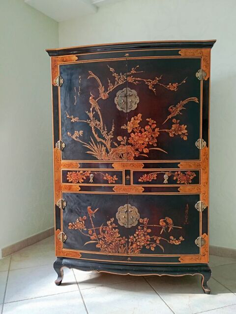 meuble t�l� hi-fi style chinois laqu� 4 portes 2 tiroirs 0 Saint-Dizier (52)