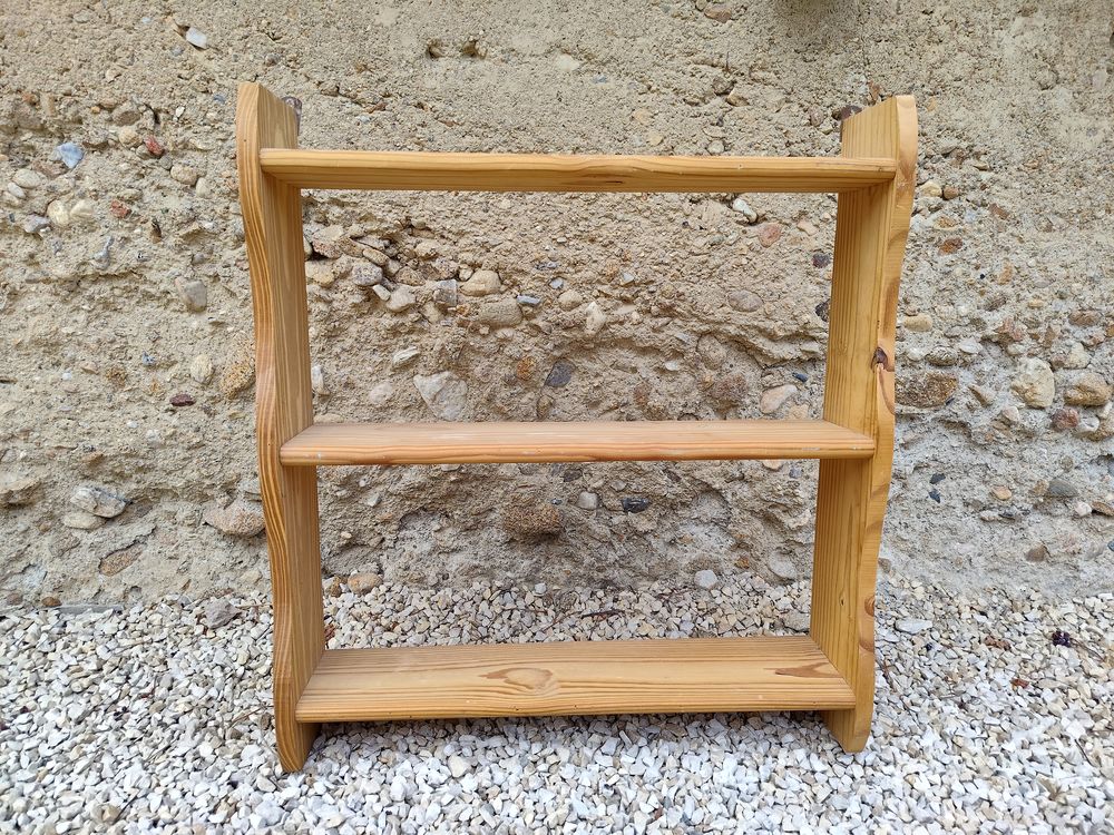 &Eacute;tag&egrave;re murale en pin massif 3 &eacute;tages Meubles