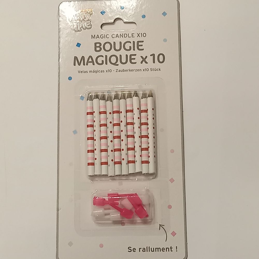Lot de 10 bougies magiques avec pique D�coration