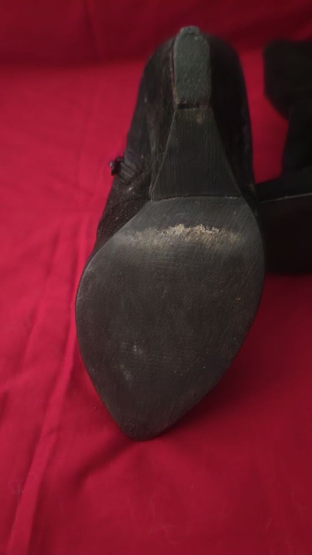 Boots BATA en daim noir ? Taille 36 ? bon &eacute;tat Chaussures