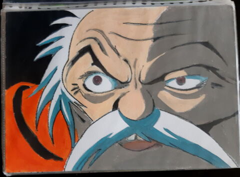 bl - peinture - black jack - sur papier aquarelle format A4  4 Foug�res (35)