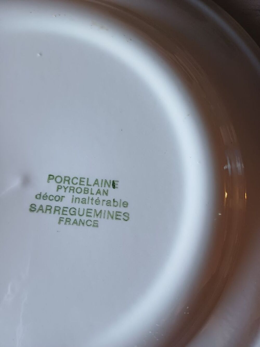 Assiette porcelaine pyroblan de sarreguemines Cuisine
