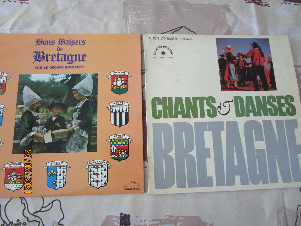 lot de disques vinyles des chants et danses de Bretagne CD et vinyles