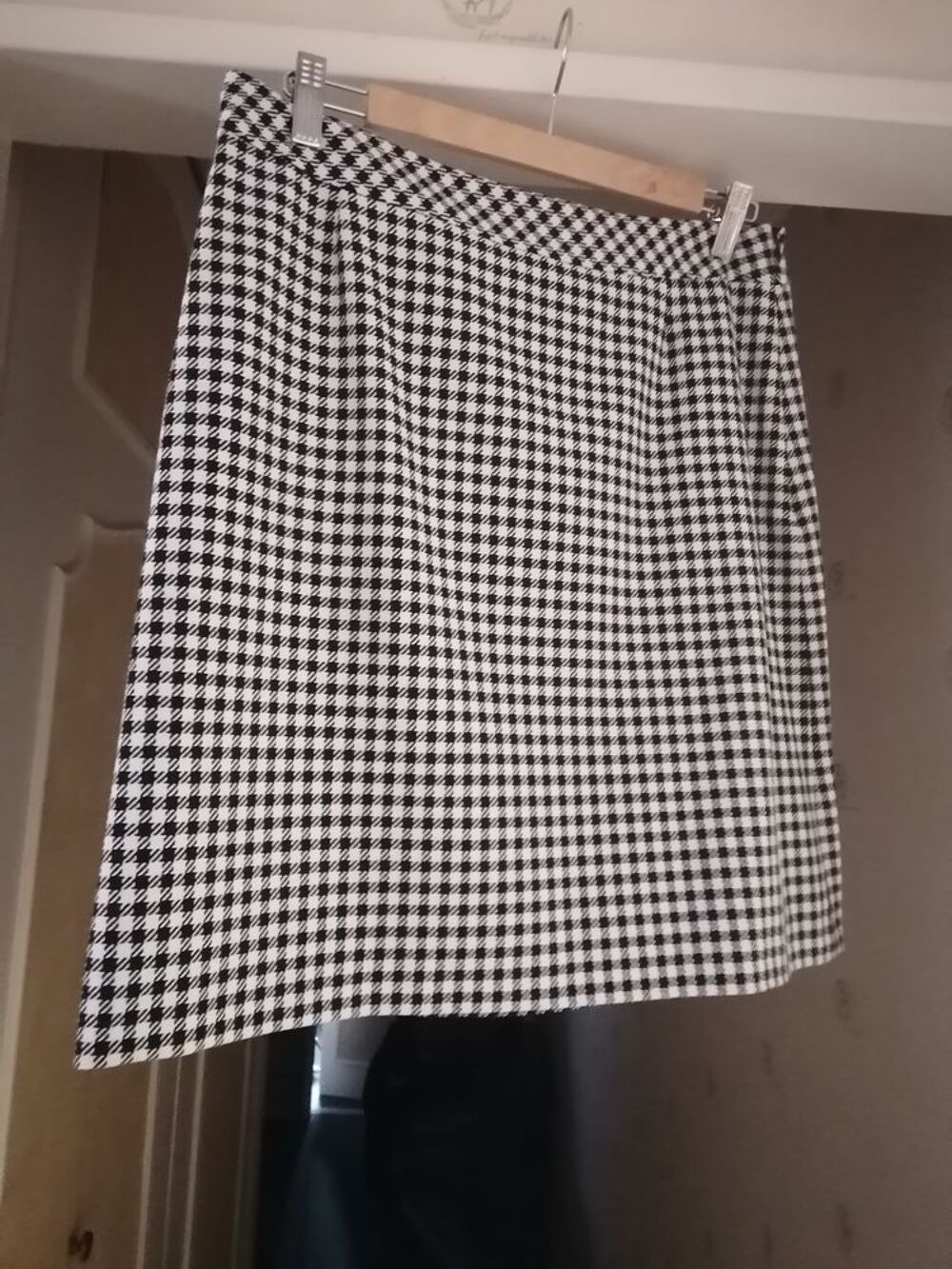 Jupe droite pied de poule 1 2 3 Vêtements