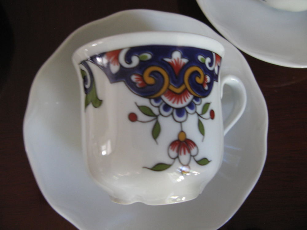 service a caf&eacute; porcelaine de Desvres Cuisine