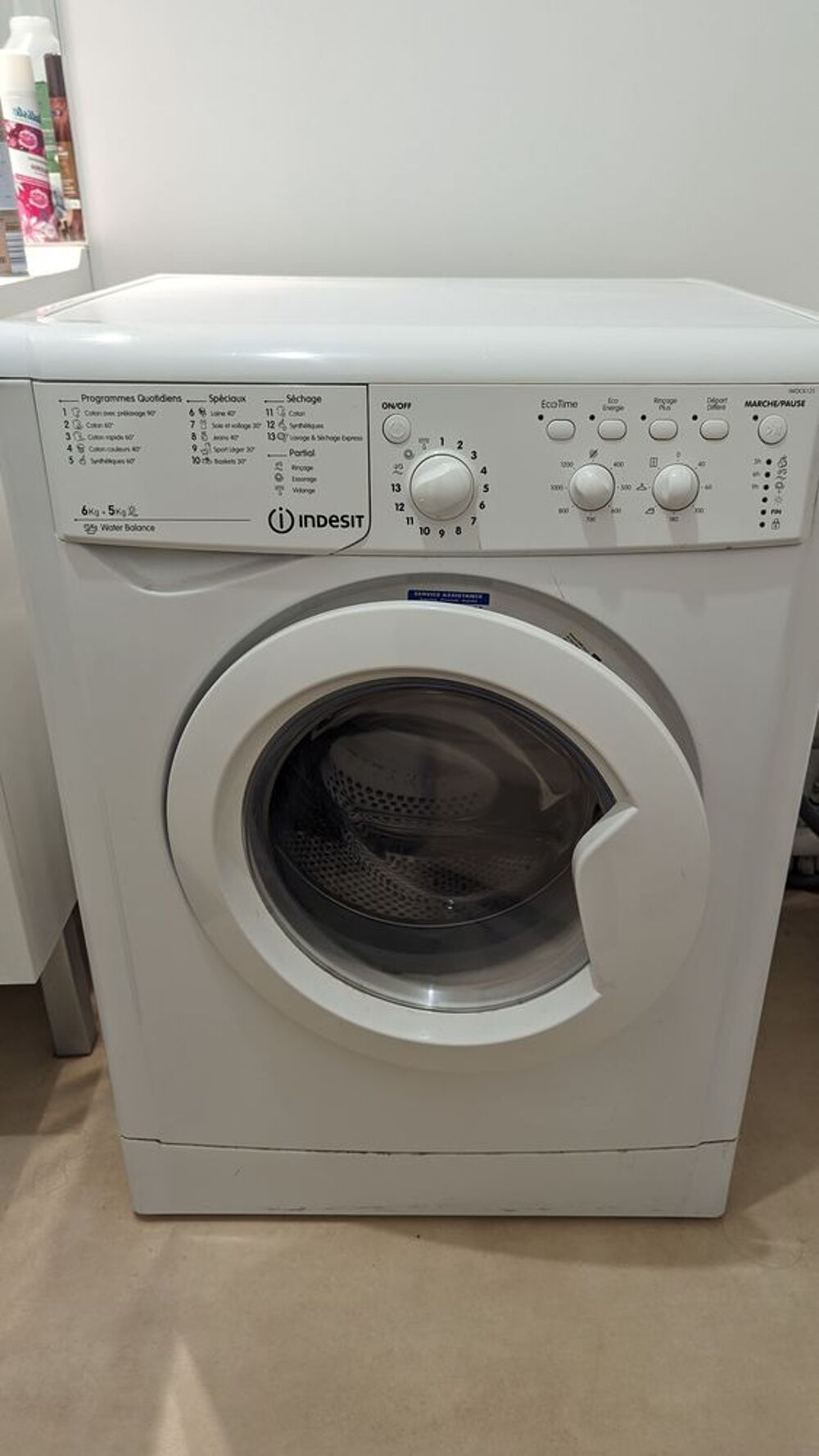 Machine a laver s&eacute;chante indesit iwdc6125 Electroménager