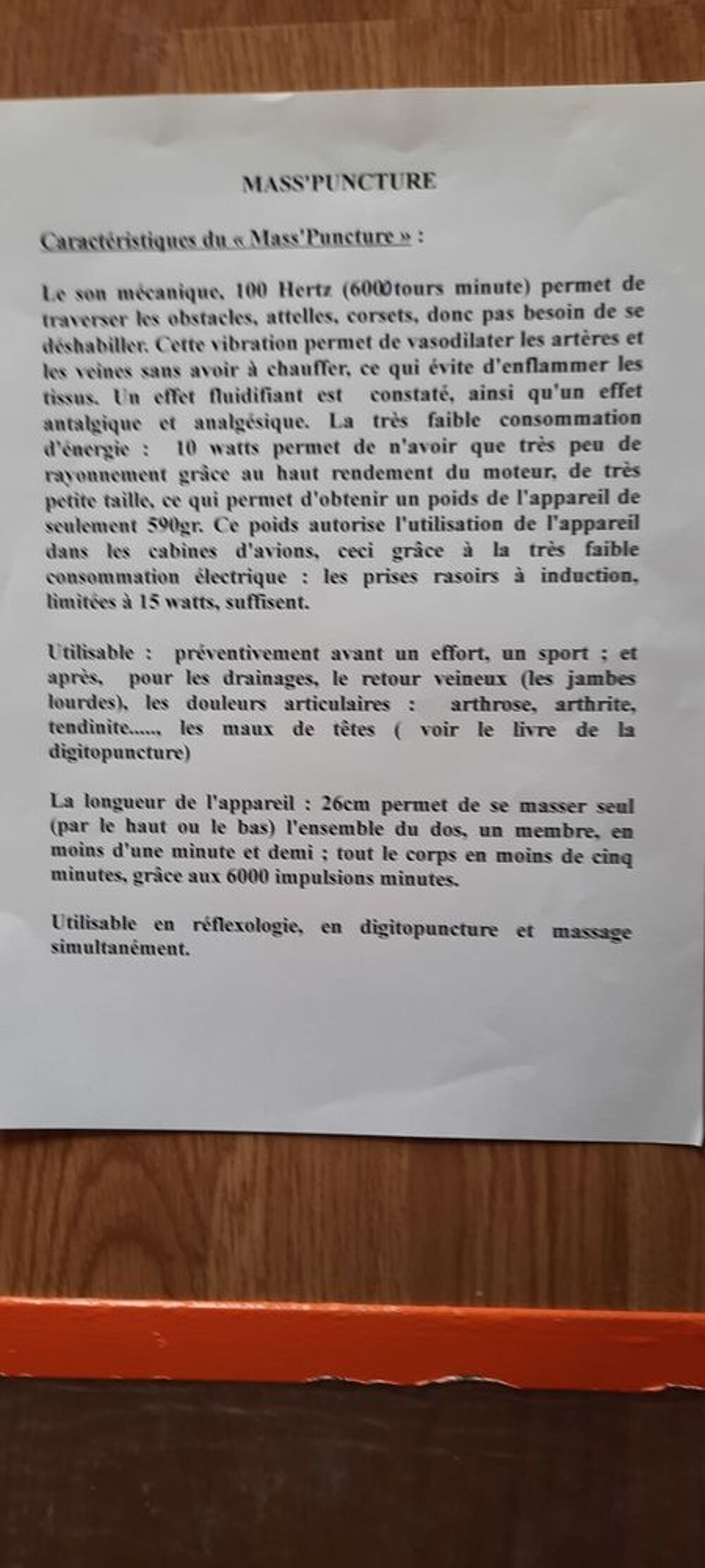 Appareil de massage portatif de voyage Electroménager