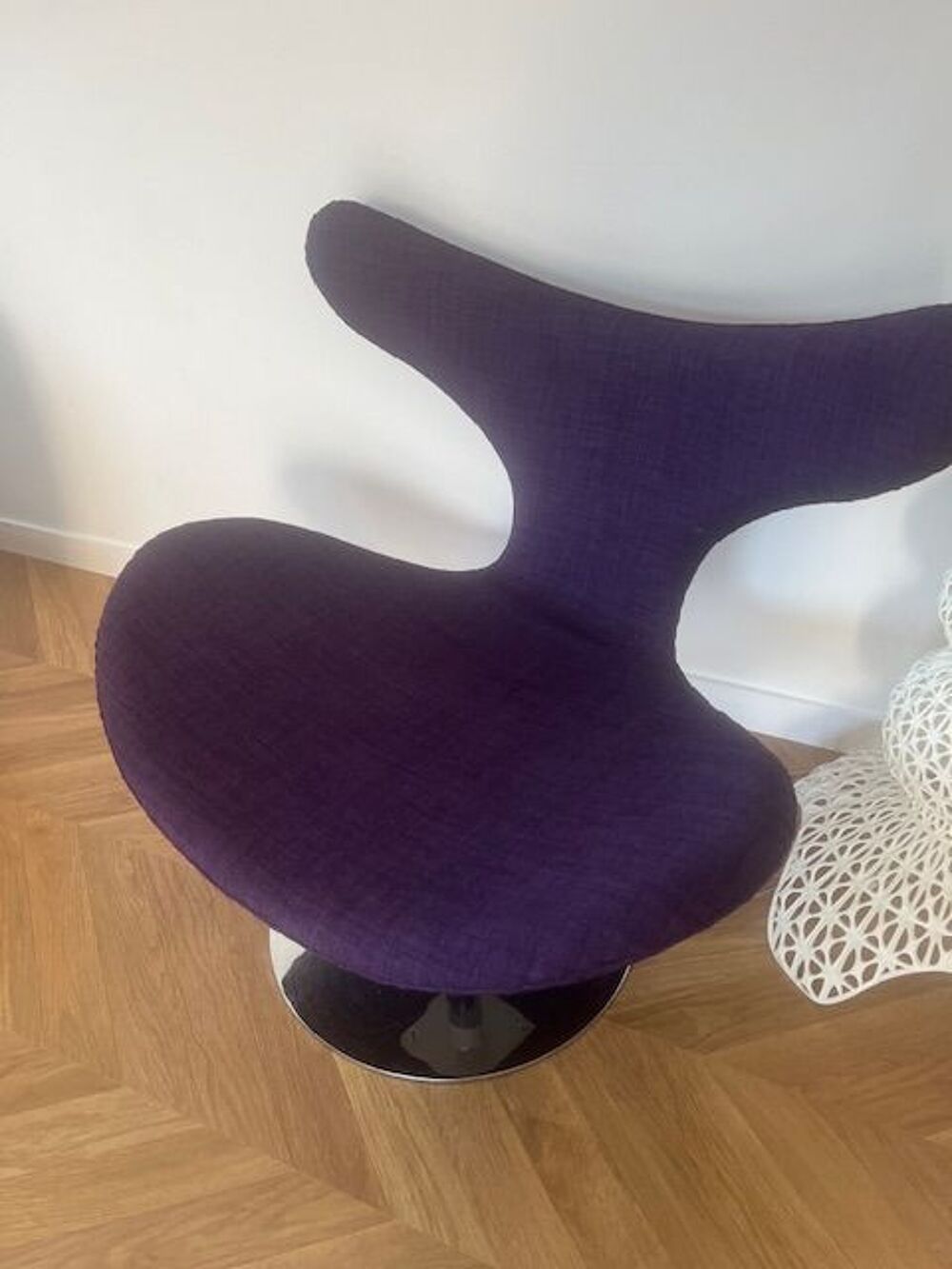 fauteuil design mauve pivotant Meubles