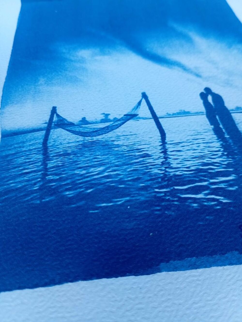 Photographie en Cyanotype, Proc&eacute;d&eacute; Photographique 1842, "FUSION", 20,8CM/16,5CM, Etat neuf Décoration