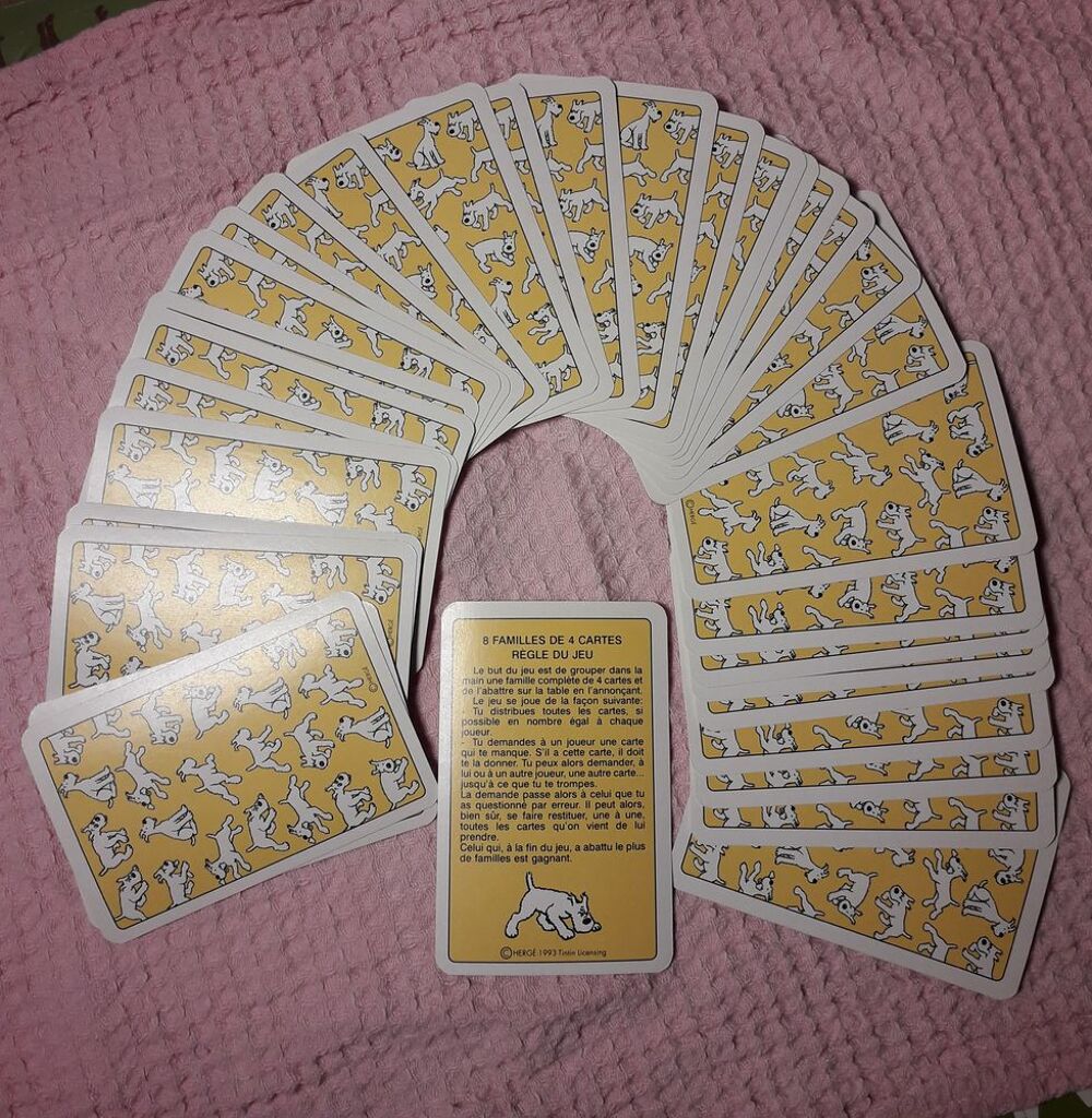 Jeu de cartes Tintin : 1993 