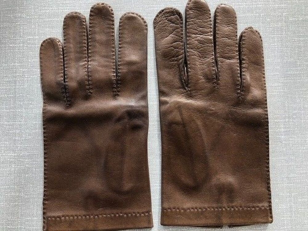 GANTS CUIR D'AGNEAU Etat neuf Maroquinerie