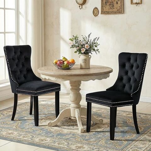 Lot de 2 chaises velours noir neuf 0 Béziers (34)