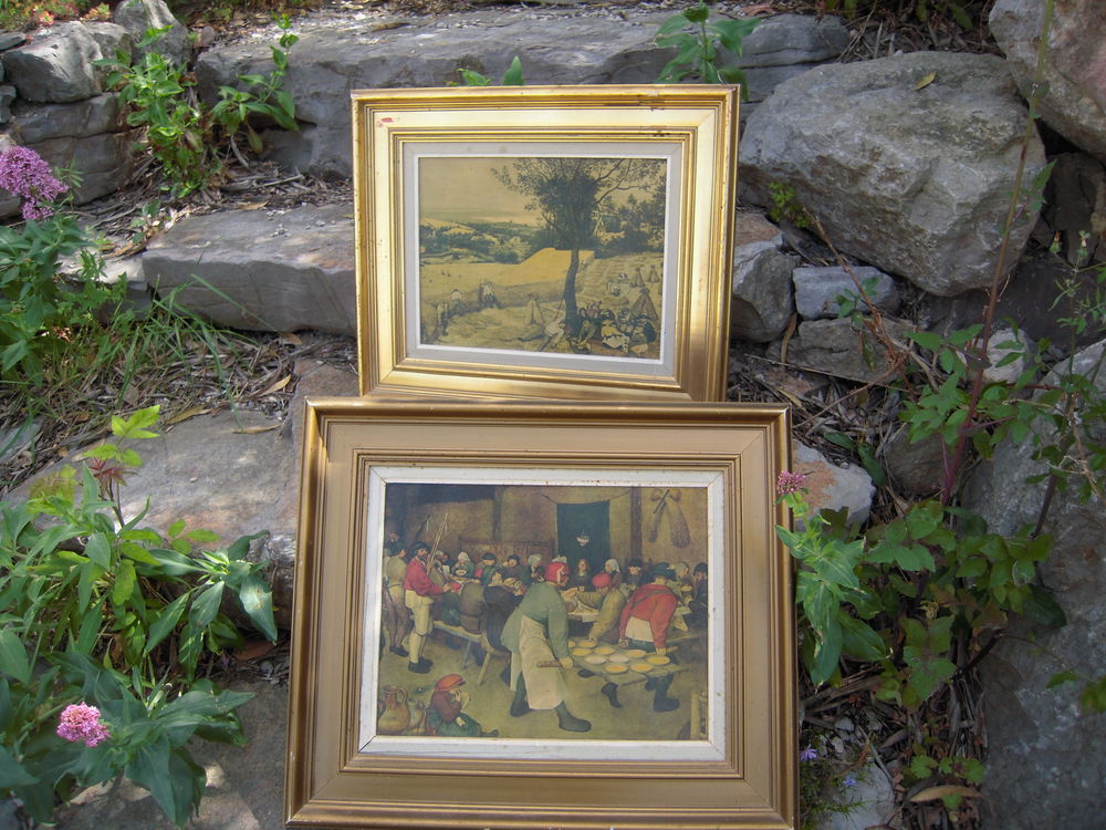 DEUX HUILES SUR TOILE ENCEDREES Décoration