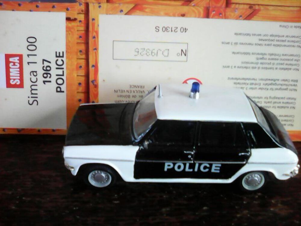 Voiture Police Simca Chrysler 1100 1967 Norev 1/43 