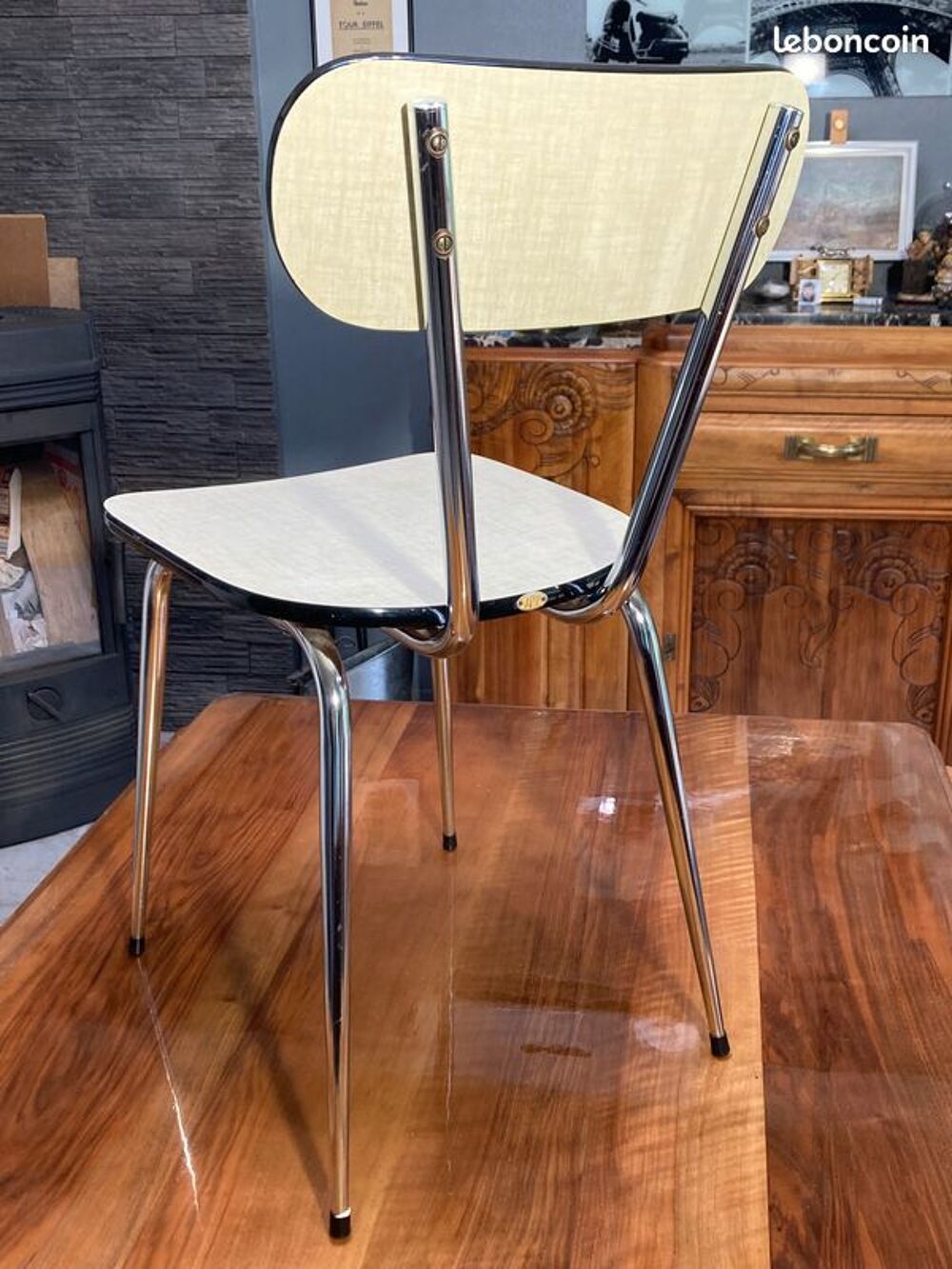 Rare : 4 chaises 1950 formica peugeot jpp peuginox etat neuf 