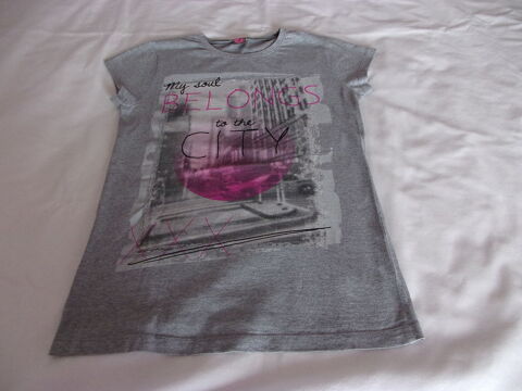 Tee-shirt gris & rose 3 Cannes (06)
