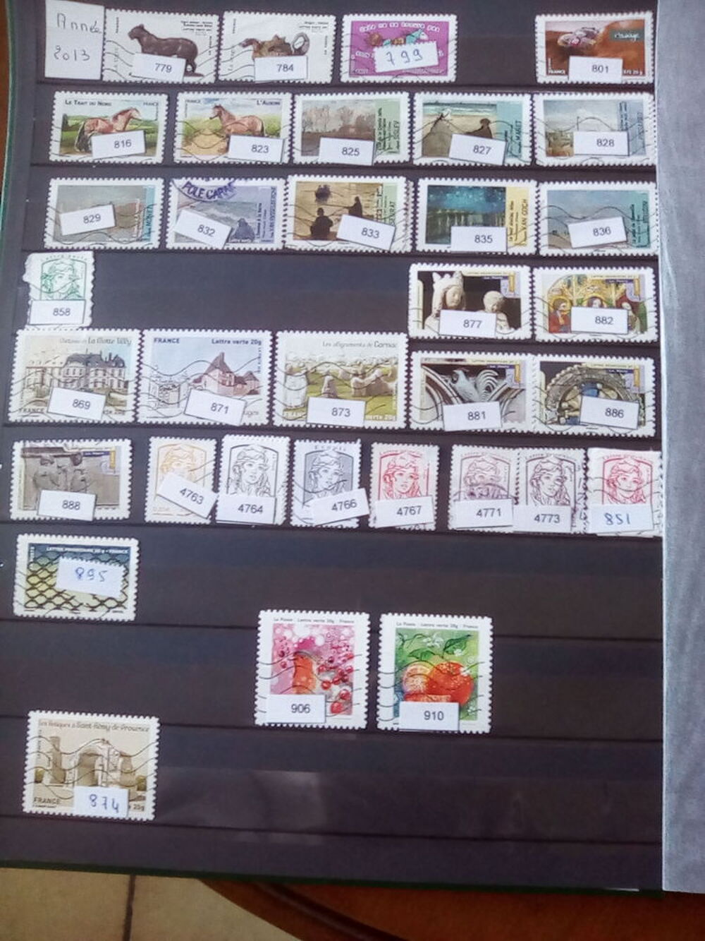 Timbres de France oblit&eacute;r&eacute;s 2012 , 2013 et 2014 