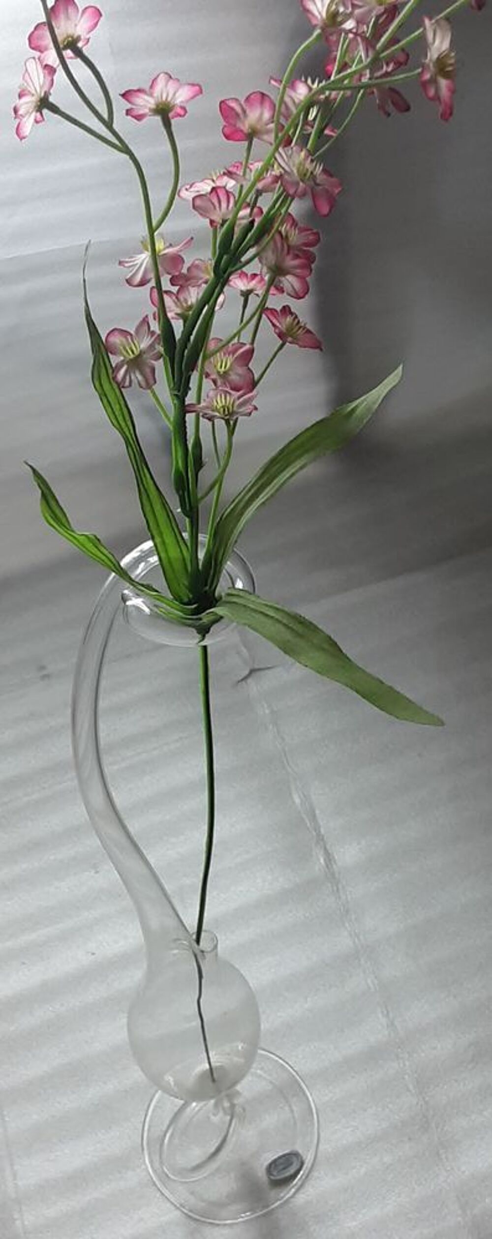 Vase soliflore en verre transparent Dcoration