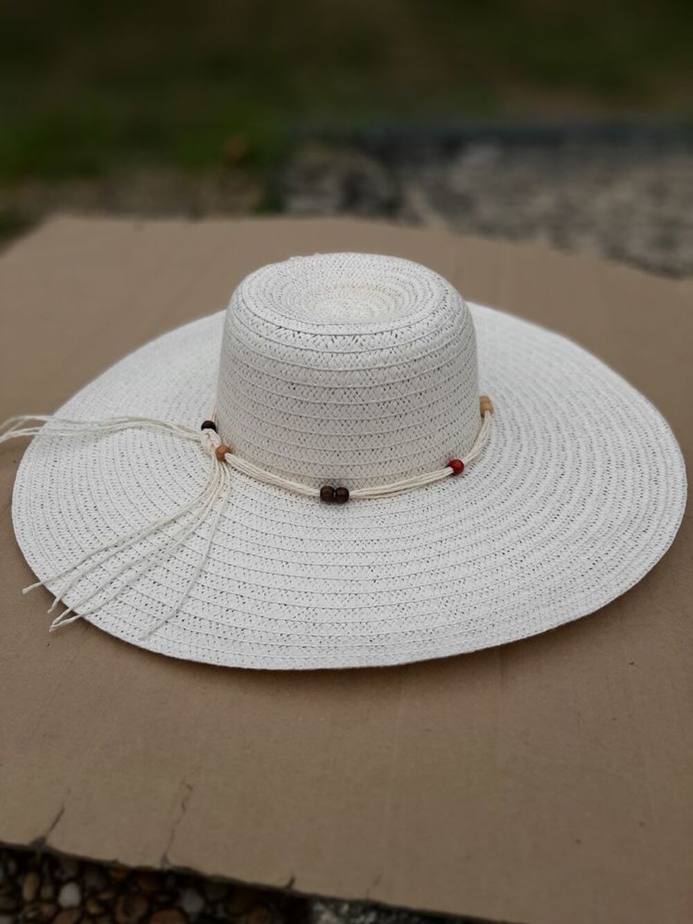 CHAPEAU de Paille d'&eacute;t&eacute; Jardin