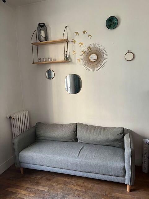 Canap Moderne 3 Places Gris Clair 120 Paris 5 (75)