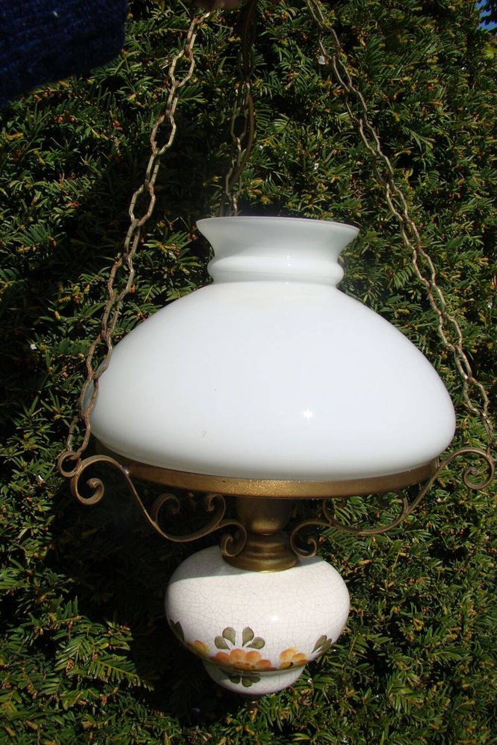 Suspension en opaline vintage Décoration