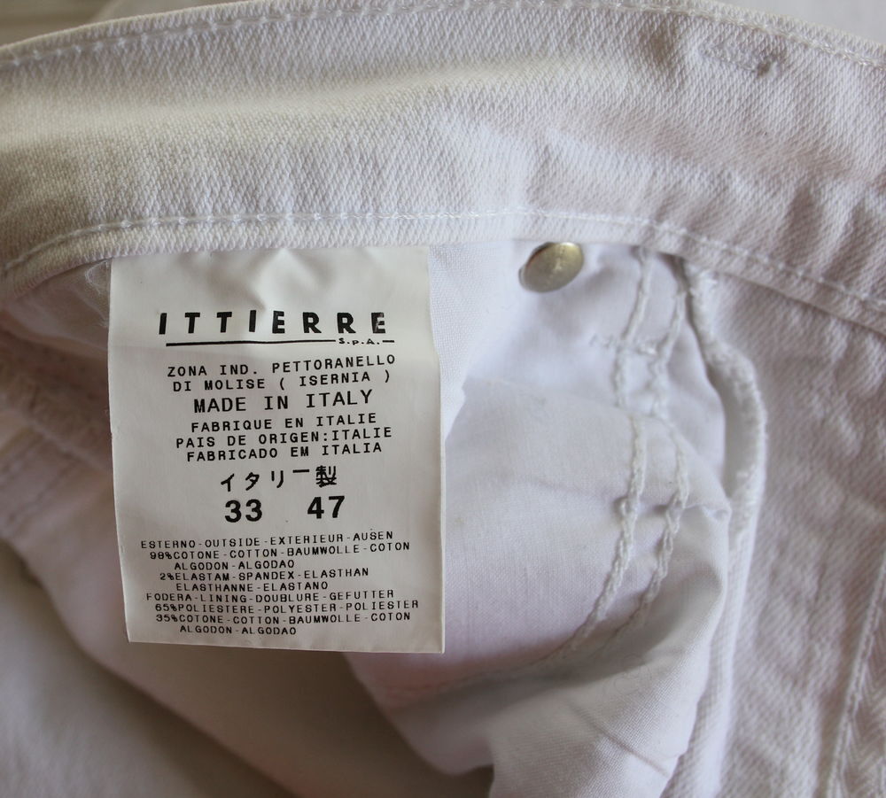 Pantalon jean blanc VERSACE T.33 IT Vêtements