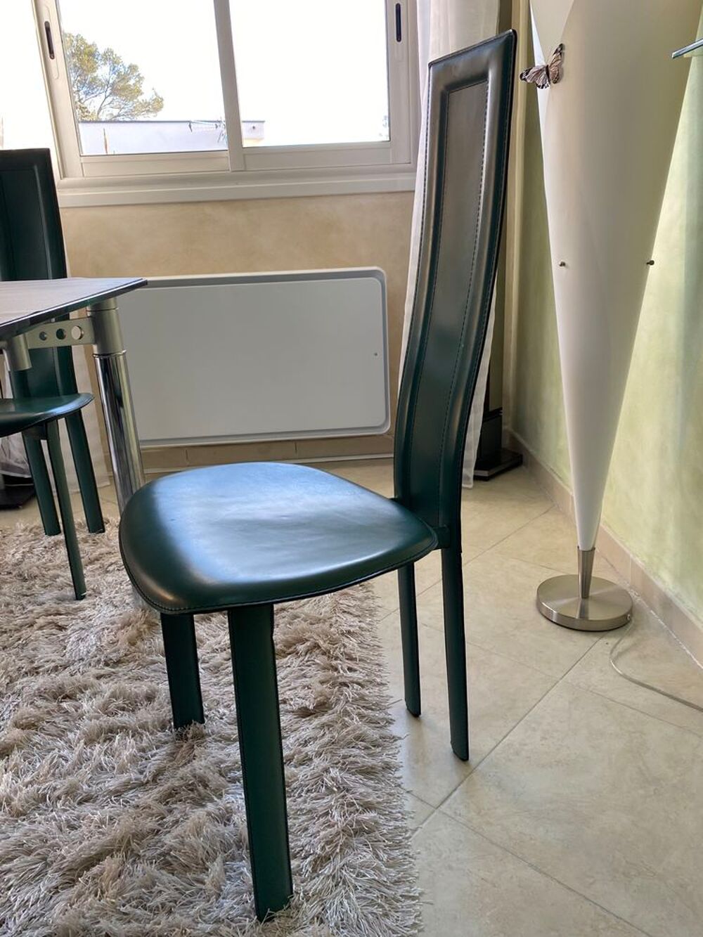 4 Chaises en cuir design italien - Meubles