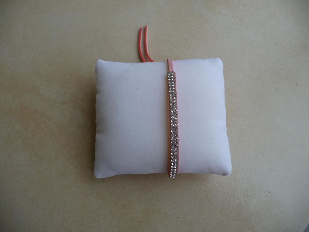 2 Bracelets Fuchsia &amp; Orange avec strass Bijoux et montres