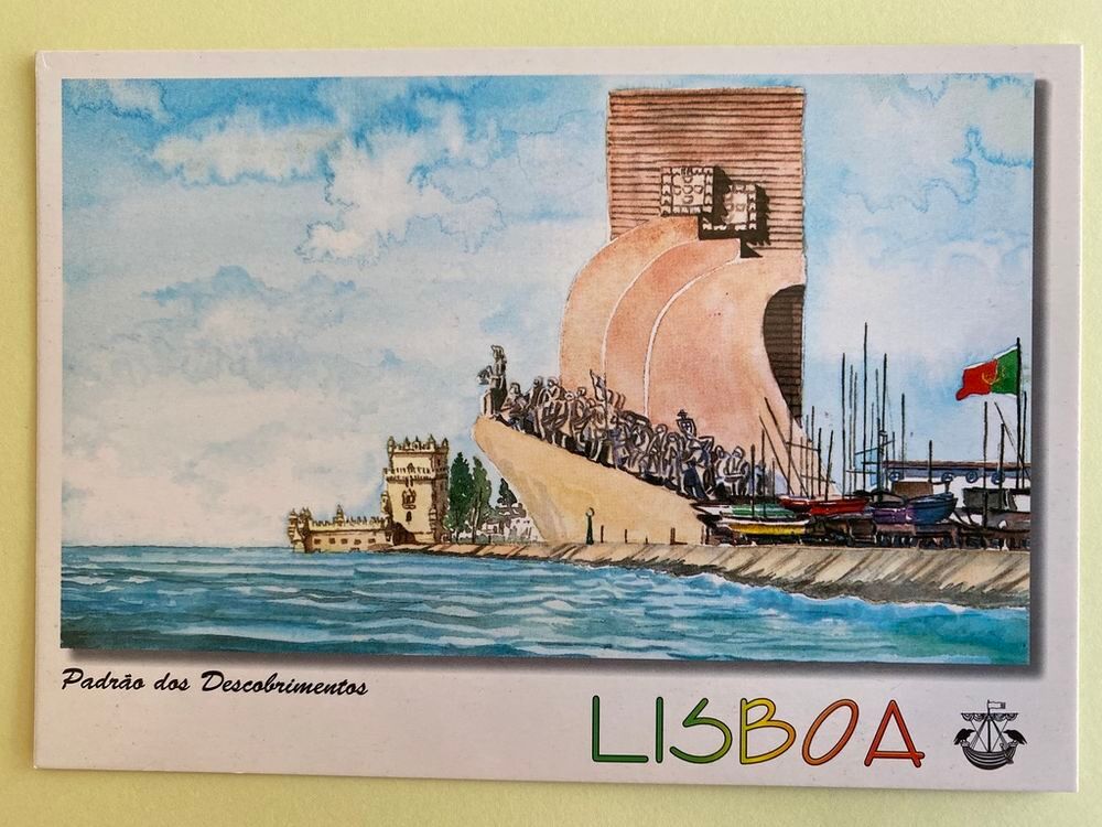 Carte Postale Padrao dos Descobrimentos_Aquarelle de LISBOA_ 