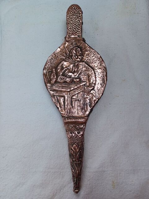 Soufflet en bois et cuivre pour chemin�e ou barbecue 15 Montigny-Lencoup (77)